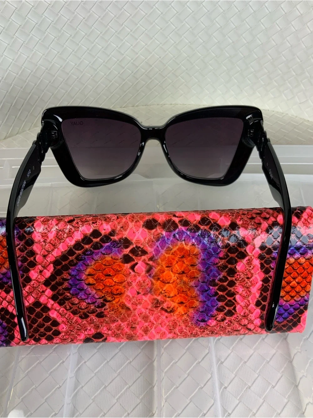 Quay Australia Glossy Black Cat Eye Sunglasses